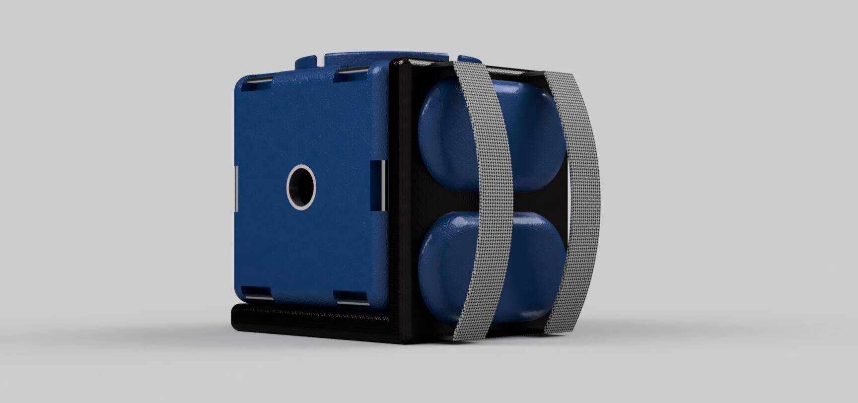 BioCooler with Backpack Attachment Render - Isometric View (Cooler Back)