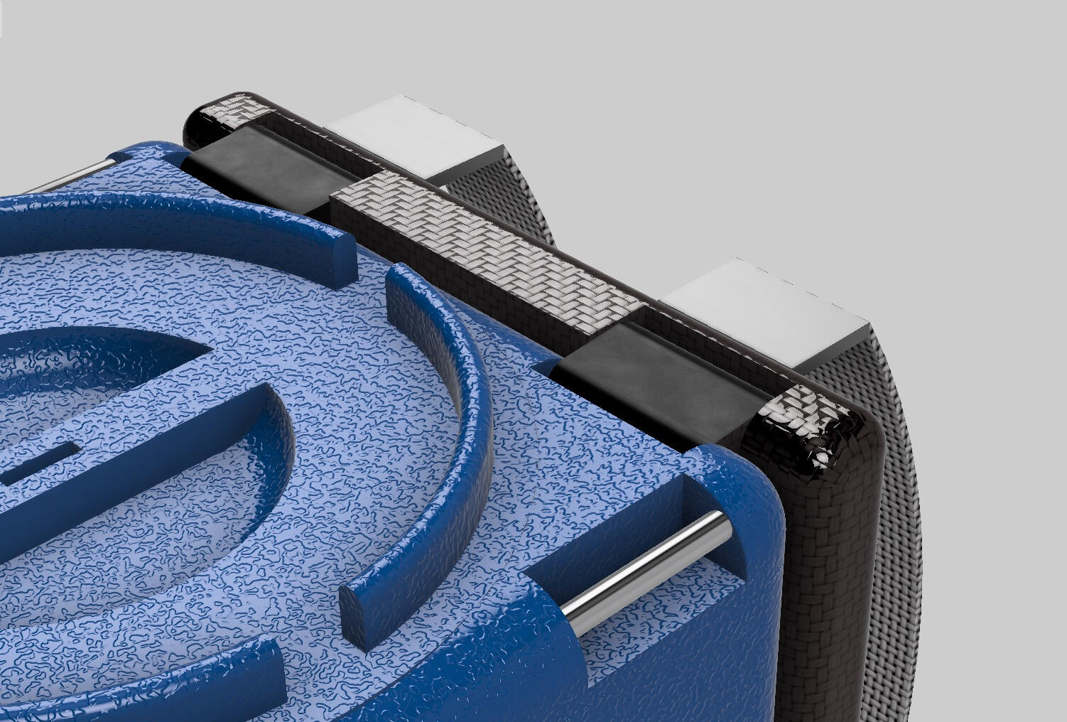 Close Up of BioCooler Clipped to Backpack Attachment Render